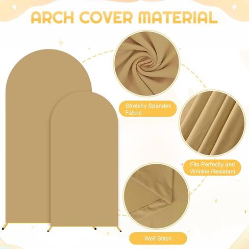 Fuhsy Metal Arch Backdrop Stand and Cover من 3 حواف معدنية مع المعادن مع غلاف خلفي القوس الأزرق الأزرق دندا 6 أقدام و 5 أقدام و 4 أقدام الإطارات قوس مستقرة للعرائس دش الطفل حفل عيد ميلاد الحفل in Saudi Arabia