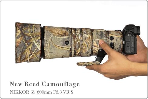 CHASING BIRDS Camouflage Waterproof Lens Coat for Nikon Z 600mm f/6.3 VR S Rainproof Lens Protective Cover (New Reed Camouflage, with 1.4X TC) in Kuwait