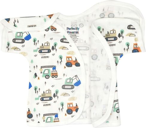 Open-Shoulder Cotton NICU Shirt - Preemie (3-6lbs) in Kuwait