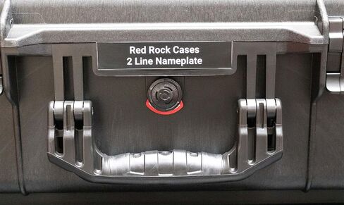 Customizable Laser Engraved Nameplate for Apache 5800 Cases - Black Nameplate with White Lettering in Saudi Arabia