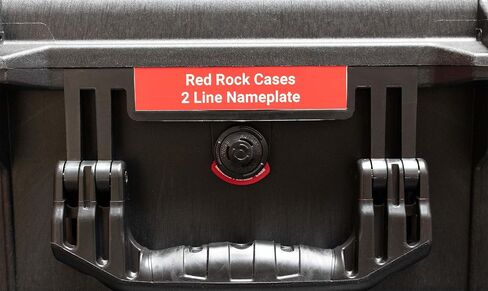 Customizable Laser Engraved Nameplate for Apache 5800 Cases - Black Nameplate with White Lettering in Saudi Arabia