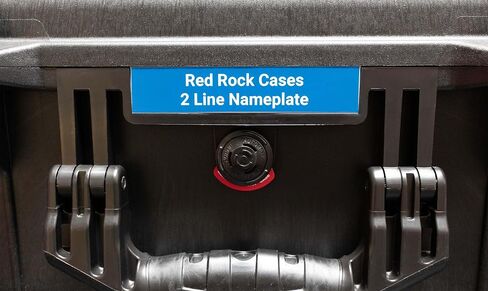 Customizable Laser Engraved Nameplate for Apache 5800 Cases - Black Nameplate with White Lettering in Saudi Arabia