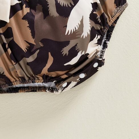 بطة صيد ملابس الأطفال الرضيع فتيات الأطفال مالارد بطة مطرزة بذرة كاموفيلاج فقاعة رومبير صيف الكشكشة in Kuwait