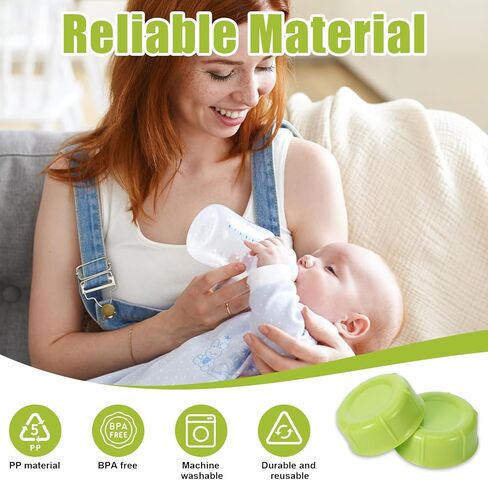 10pcs أغطية زجاجة ضيقة للأطفال متوافقة مع Dr Brown's و Medela و Ameda و Ameda ، وأغذية زجاجة السفر لقطع الغيار للدكتور براون ، وأغطية زجاجة الأطفال مع حشية ختم BPA. in Kuwait