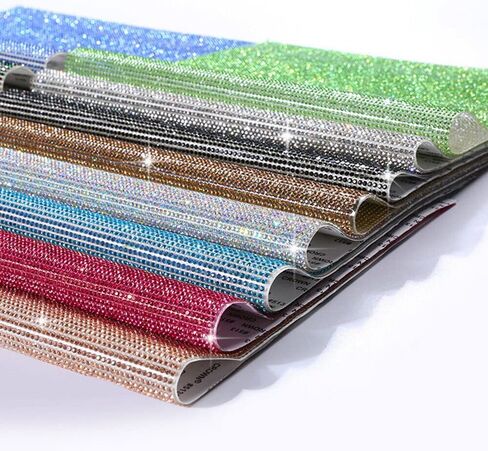 DIY Self Adhesive Bling Sticker Rectangle Rhinestone Sticker Sheet Diamond Crystal Decal Car Decor Accessory in Saudi Arabia