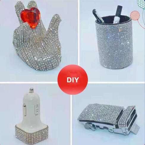 DIY Self Adhesive Bling Sticker Rectangle Rhinestone Sticker Sheet Diamond Crystal Decal Car Decor Accessory in Saudi Arabia