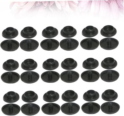 Gadpiparty 100 Sets Black Plastic Snap Buttons Durable Fasteners for Clothing Accessories for Diapers Bibs Towels and Apparel in Saudi Arabia