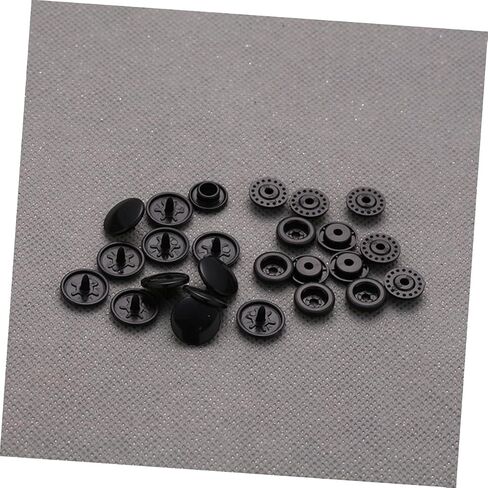 Gadpiparty 100 Sets Black Plastic Snap Buttons Durable Fasteners for Clothing Accessories for Diapers Bibs Towels and Apparel in Saudi Arabia