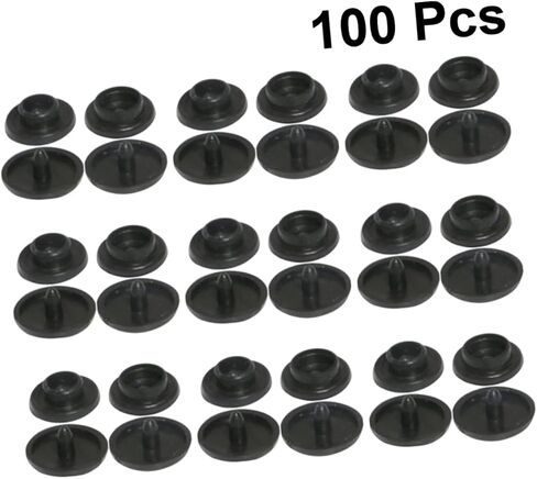Gadpiparty 100 Sets Black Plastic Snap Buttons Durable Fasteners for Clothing Accessories for Diapers Bibs Towels and Apparel in Saudi Arabia