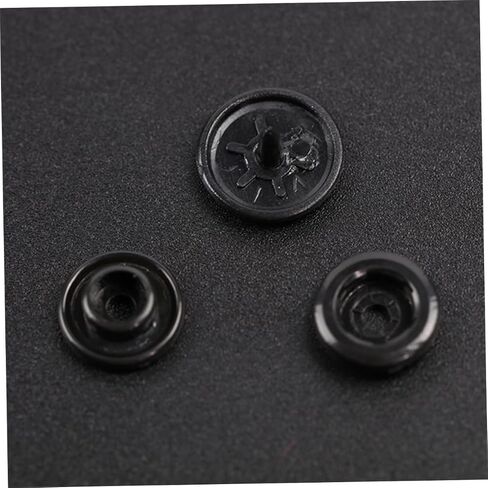Gadpiparty 100 Sets Black Plastic Snap Buttons Durable Fasteners for Clothing Accessories for Diapers Bibs Towels and Apparel in Saudi Arabia