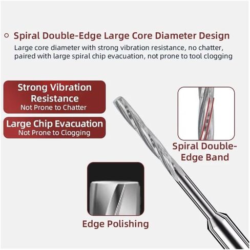Machine Reamer 0.5mm-1.09mm Micro Carbide Spiral Flute Bright PRO CNC External Cooling D4 for Aluminum Small Hole Making(1.02xD4x8x15x50-4T) in Saudi Arabia