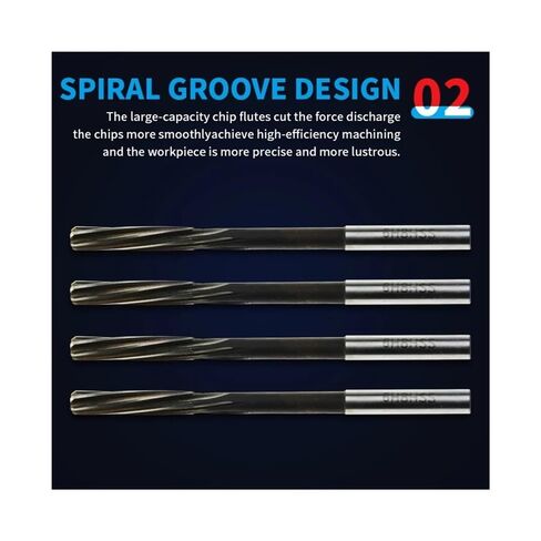 HSS Machining Spiral Straight Shank Flute Reamer Cutct Cutt H7 Diameter 2-16mm for Metal Steel Aluminium Drill Tool CNC (3mm) in Saudi Arabia