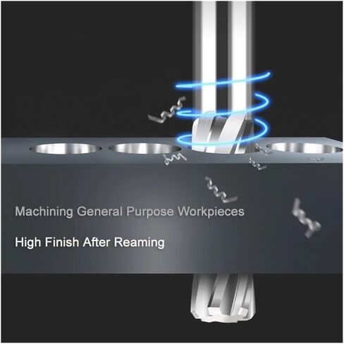 Tungsten Stee Machine Reamer Spiral Flute Uncoated H7 Tolerance Chucking Reamer Cutter 4/6 Flutes CNC Cutting Tools 1.91-3.49mm(D2.41X20X50L-4F) in Saudi Arabia