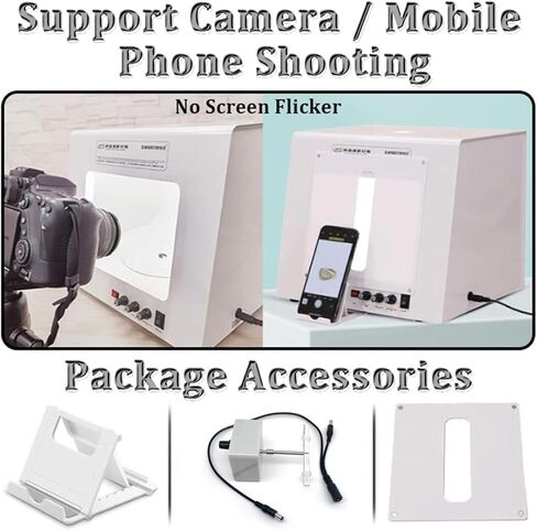 Mini Photo Studio Light Box Photography Portable Shooting Tent Kit Small Photo Light Box with 360° Electric Turntable and Hanging Bracket for Small Item Display,22cm in Saudi Arabia