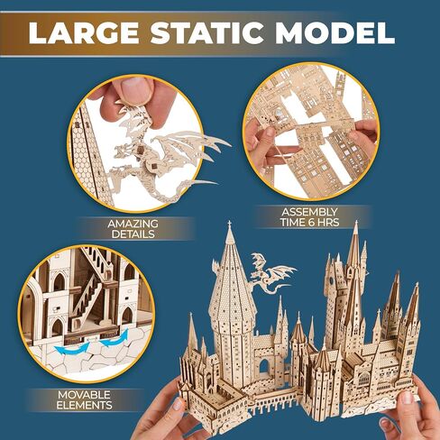 UGEARS Harry Potter Quidditch Pinball Machine - Wooden Models to Build for Adults with Engaging Gameplay - Wooden Pinball Machine Experience in 3D Puzzle Design - Ideal for Wooden Model Kits Fans in Saudi Arabia