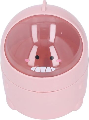 Mini Desktop Trash Can Baby Dinosaur Design Large Mouth Detachable Nonslip Plastic Trash Can for Home Office Bedroom (Pink Baby Dinosaur) in Saudi Arabia