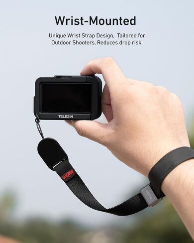 TELESIN 54G قفص كاميرا خفيفة للغاية لـ DJI ACTION 5 PRO ACTION 4 ACTION 3 ، منصة فيديو واقية مع حذاء بارد ، مؤشر ترابط 1/4 بوصة ، زر مصراع ، موصل التحرير السريع المغناطيسي (الجليد الأزرق الرمادي) in Saudi Arabia