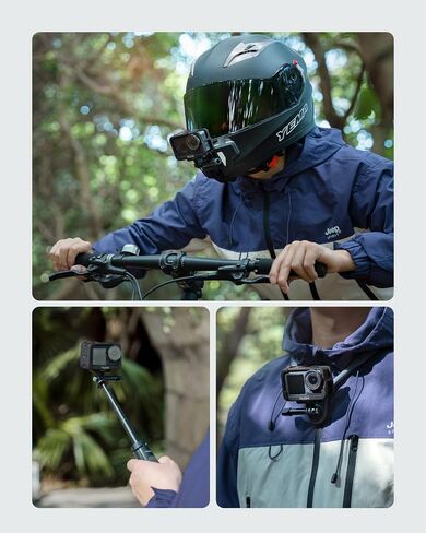 TELESIN 54G قفص كاميرا خفيفة للغاية لـ DJI ACTION 5 PRO ACTION 4 ACTION 3 ، منصة فيديو واقية مع حذاء بارد ، مؤشر ترابط 1/4 بوصة ، زر مصراع ، موصل التحرير السريع المغناطيسي (الجليد الأزرق الرمادي) in Saudi Arabia