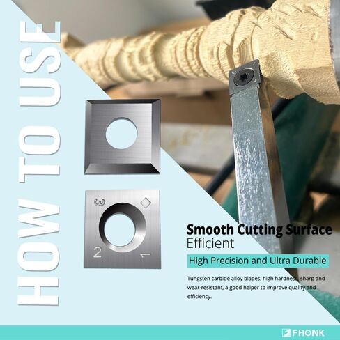 15mm Square Straight Carbide Cutters, for Woodturning Replacement Cutter Knives, Fits Spiral, Helical Planer Cutter, Wood Lathe Turning Tool, 10-Piece (15x15x2.5-30°) in Saudi Arabia
