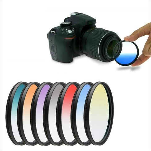 30 mm Circular Gradient Gradient Color Lens Filter for SLR Cameras.(Grad Orange) in Saudi Arabia