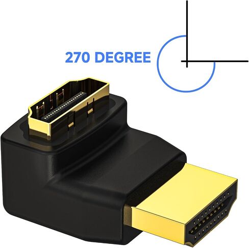 في سي اي محول زاوية قائمة في سي اي 3D & 4K يدعم HDMI 90 درجة ذكر إلى أنثى in Kuwait