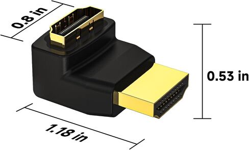 في سي اي محول زاوية قائمة في سي اي 3D & 4K يدعم HDMI 90 درجة ذكر إلى أنثى in Kuwait