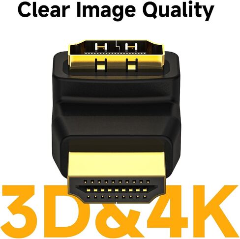 في سي اي محول زاوية قائمة في سي اي 3D & 4K يدعم HDMI 90 درجة ذكر إلى أنثى in Kuwait