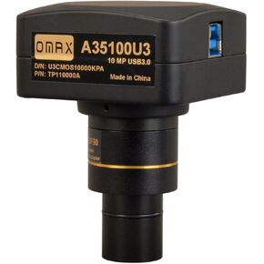 OMAX 10.0MP USB3.0 Digital USB Microscope Camera with Advanced Software and Calibration Slide (Windows 8 & 10, Mac OS X, Linux Compatible)