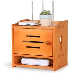 Router Storage Box,Box Wall Mount WiFi Router Stand Router Storage Box Floating Wall Mounted Shelf Shelf Bracket for TV Accessories WiFi Router TV Box Set Top Box