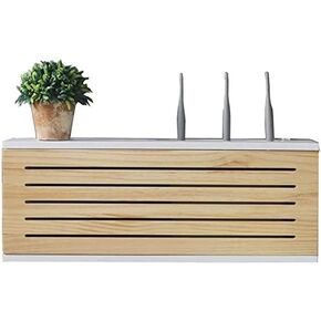 صندوق تخزين WOODEN WIRELESS TORUTER-WIFI ROUTER ROUTER RACK RACK STOP TOP BOX BOX BOX BOX الإبداعي.