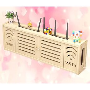 Router Shelves Storage Box Wall Mounted Router Storage Rack Hanging Router Support WiFi Hub Wall Shelf,B-71x24cm
