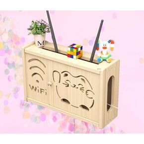 Router Shelves Storage Box Router Bracket Floating Shelves Hanging Router Support Wall Mounted WiFi Storage Box,A-48x24cm