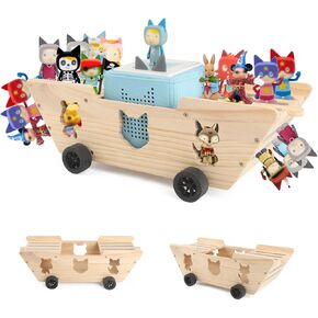 for Tonies Box Organizer Tonie Storage Shelf, Magnetic Floating Shelves for Toniebox, Tonies Characters, Display Collection 20~30 Characters (Train)
