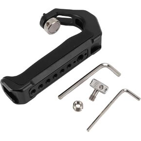 YDRCESMICamera Cage Top Handle Aluminum Alloy Silicone Video Stabilizing Rig Handle Grip with 1/4 3/8 Inch Screw Holes Cold Shoe Mount for DSLR Camera