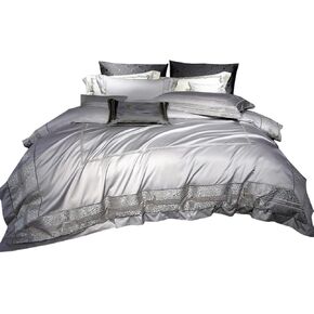 Cotton Four-Piece Bed Sheet and Comforter Set Embroidered Bedding Four-Piece Set