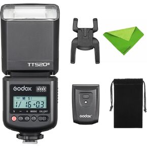 Godox TT520III On-Camera Flash Speedlite,433MHz Wireless Trigger with RT Transmitter,GN33 S1/S2 Modes Compatible with Canon,Sony,Nikon,Fujifilm,Panasonic,Olympus Cameras,NOT for ZV-1F