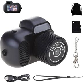 Zoomu Mini Camera Keychain, 1080p Mini Digital Camera Keychain, Portable 𝐌𝐢𝐧𝐢 𝐂𝐚𝐦𝐞𝐫𝐚 for Photo Video Travel (NO SD Card)