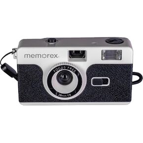 Memorex MX-CM400 | Reusable 35mm Film Camera with Flash | Compact Focus-Free Lens | Built-in Flash | ISO 200 Film