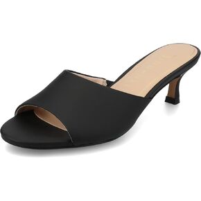 مجموعة Journee Womens Jeylah Hitten Heel فرقة واحدة مفتوحة جولة إصبع القدم على أحذية الصيف الربيع المذكورة in Kuwait