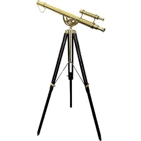 Shiny Brass Finish W/Brown Tripod Anchor Master Sky Watcher Vintage Telescope Maritime Scope Gift