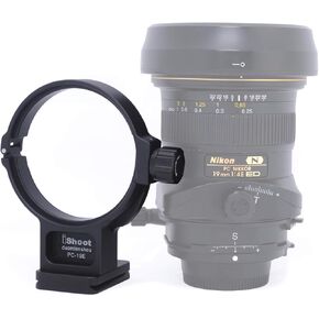 iShoot Tripod Mount Ring Lens Collar Support for Nikon PC NIKKOR 19mm f/4E ED Tilt-Shift Lens, Built-in ARCA Type 50mm Quick Release Plate Compatible with ARCA-Swiss Type Tripod Ball Head