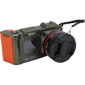 DSLR Camera, 70MP 4K 50X Zoom Auto Focus Wide Angle F1.8 Digital Camera with Double Screen Flash for Travel, Equipped with WiFi, 50X Digital Zoom (Green)