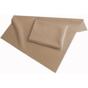HighTech microfiber display cleaning cloth beige - washable (20cm x 19cm) - microfibre for Smartphone, eBook Readers, Tablet PC, glasses