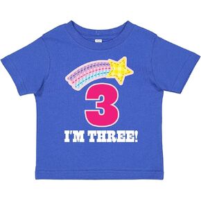 inktastic 3rd Birthday 3 Year Old Girls Rainbow Star Toddler T-Shirt