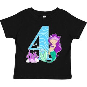 inktastic Fourth Birthday Mermaid Toddler T-Shirt