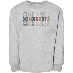 Stacked Minnesota Toddler Kids Long Sleeve T-Shirt