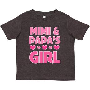 inktastic Mimi and Papa Girl Grandchild Valentine Toddler T-Shirt