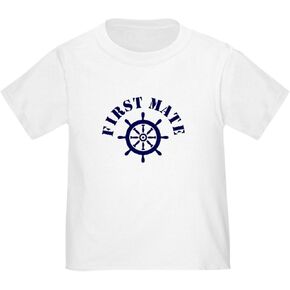 CafePress First Mate Toddler T Shirt Cute Toddler Graphic Tee, 100% Cotton