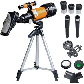 High Power HD Professional Telescope for Kids Astronomy Beginners Adults-150X Refractive Astronomical Telescope with Tripod/Phone Adapter/Finder Scope and Moon Filt