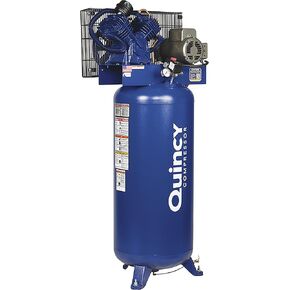 Quincy QT-54 Splash Lubricated Reciprocating Air Compressor - 5 HP, 230 Volt, 1 Phase, 60-Gallon Vertical, Model Number 2V41C60VC
